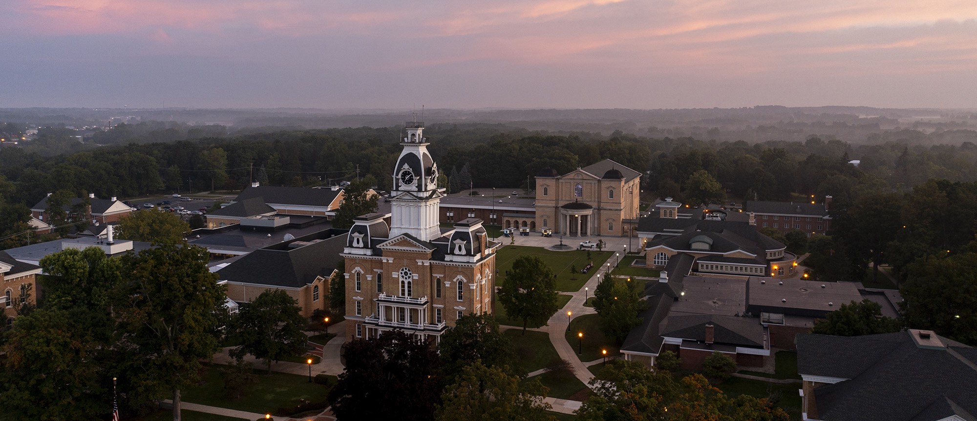 Aerial view of hillsdale campus